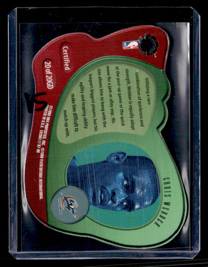 1998 Skybox E-X2001  Chris Webber Gravity Denied