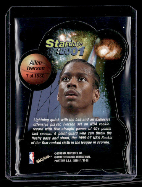 1998 Skybox E-X2001 Allen Iverson Stardate