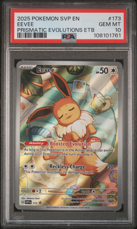 2025 Pokemon Svp En-Sv Black Star Promo #173 Eevee PSA 10