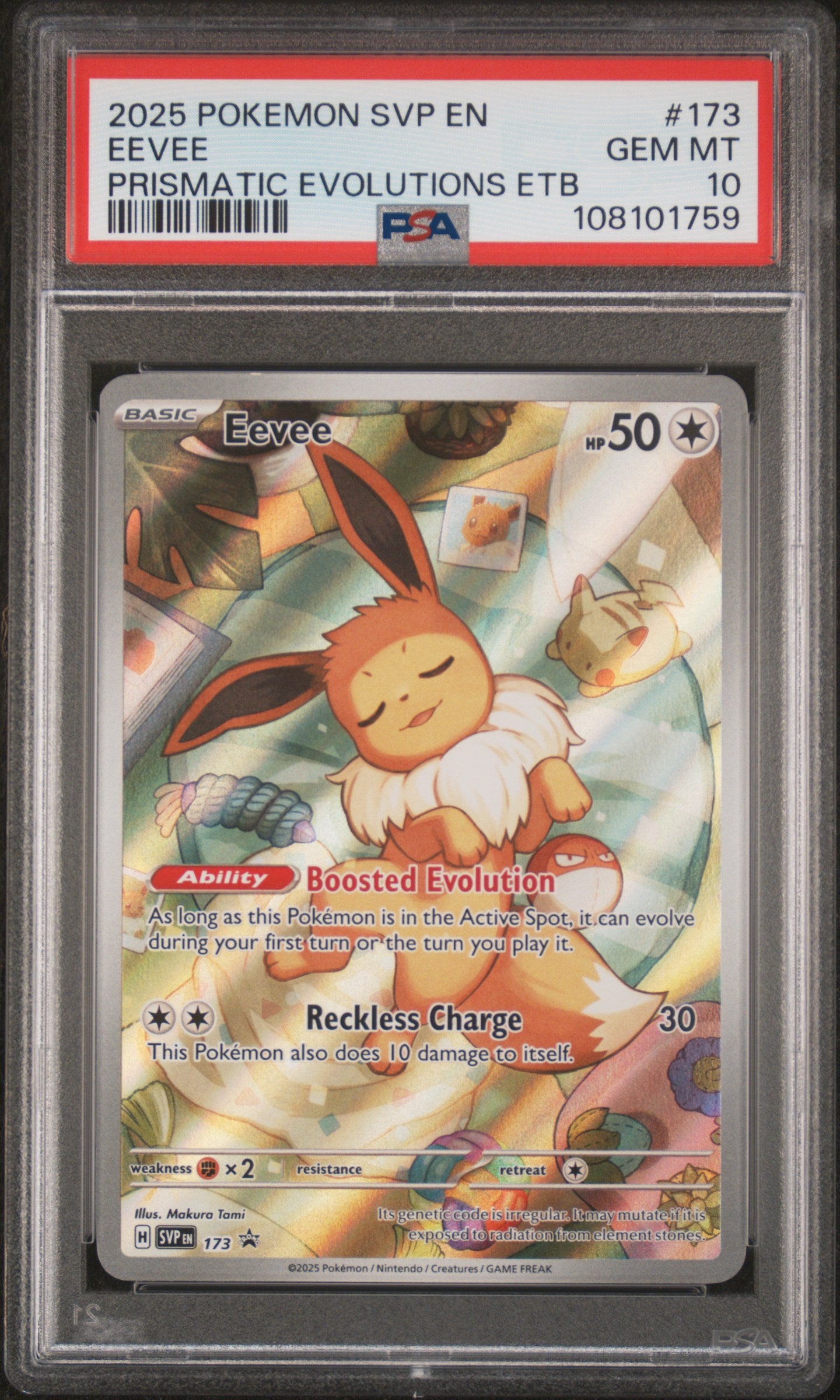 2025 Pokemon Svp En-Sv Black Star Promo #173 Eevee PSA 10