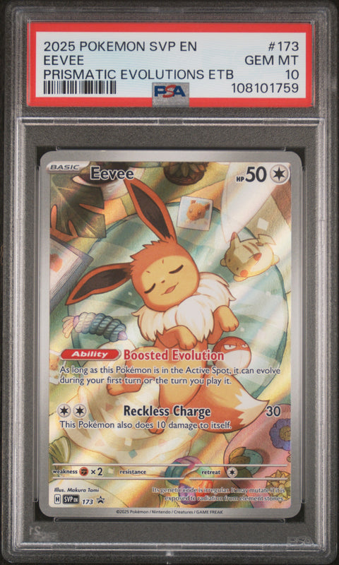 2025 Pokemon Svp En-Sv Black Star Promo #173 Eevee PSA 10
