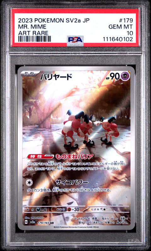 2023 Pokemon Japanese Sv2a-Pokemon 151 #179 Mr. Mime Art Rare PSA 10