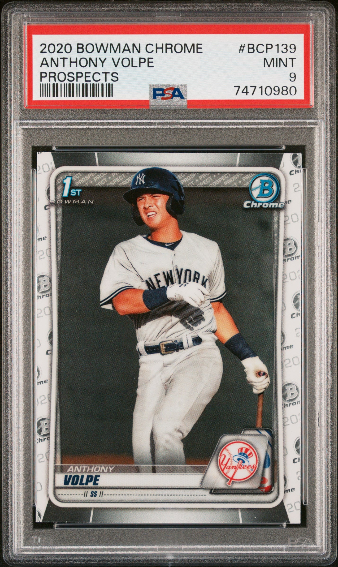 2020 Bowman Chrome Prospects #BCP139 Anthony Volpe Prospects PSA 9