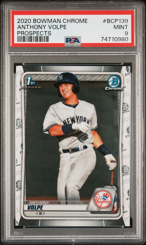 2020 Bowman Chrome Prospects #BCP139 Anthony Volpe Prospects PSA 9