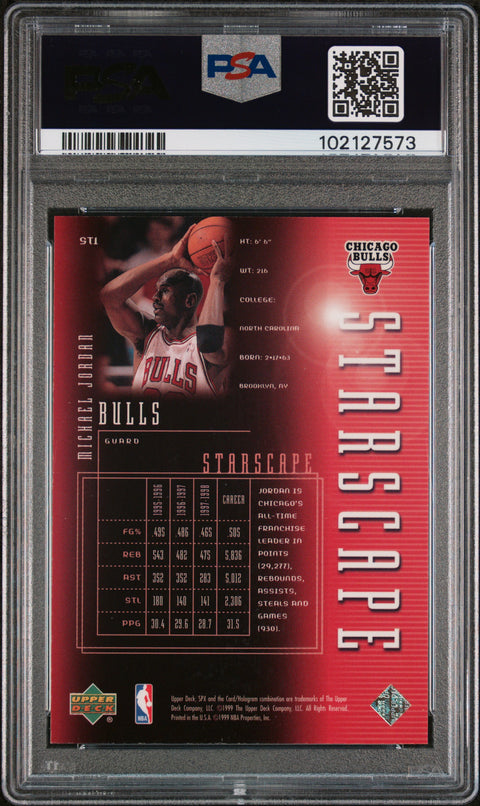1999 Spx Starscape #ST1 Michael Jordan PSA 9
