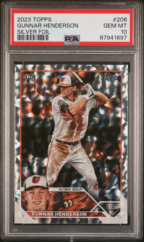 2023 Topps #206 Gunnar Henderson Silver Foil PSA 10