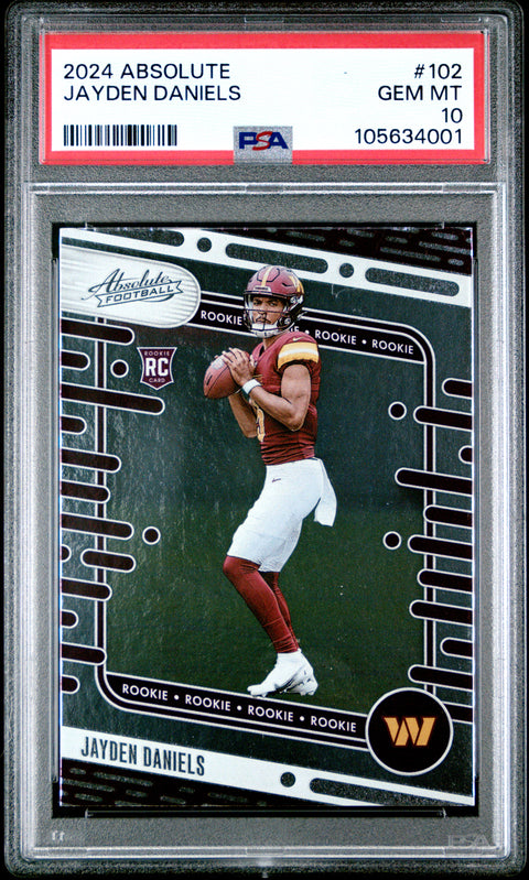 2024 Panini Absolute #102 Jayden Daniels PSA 10