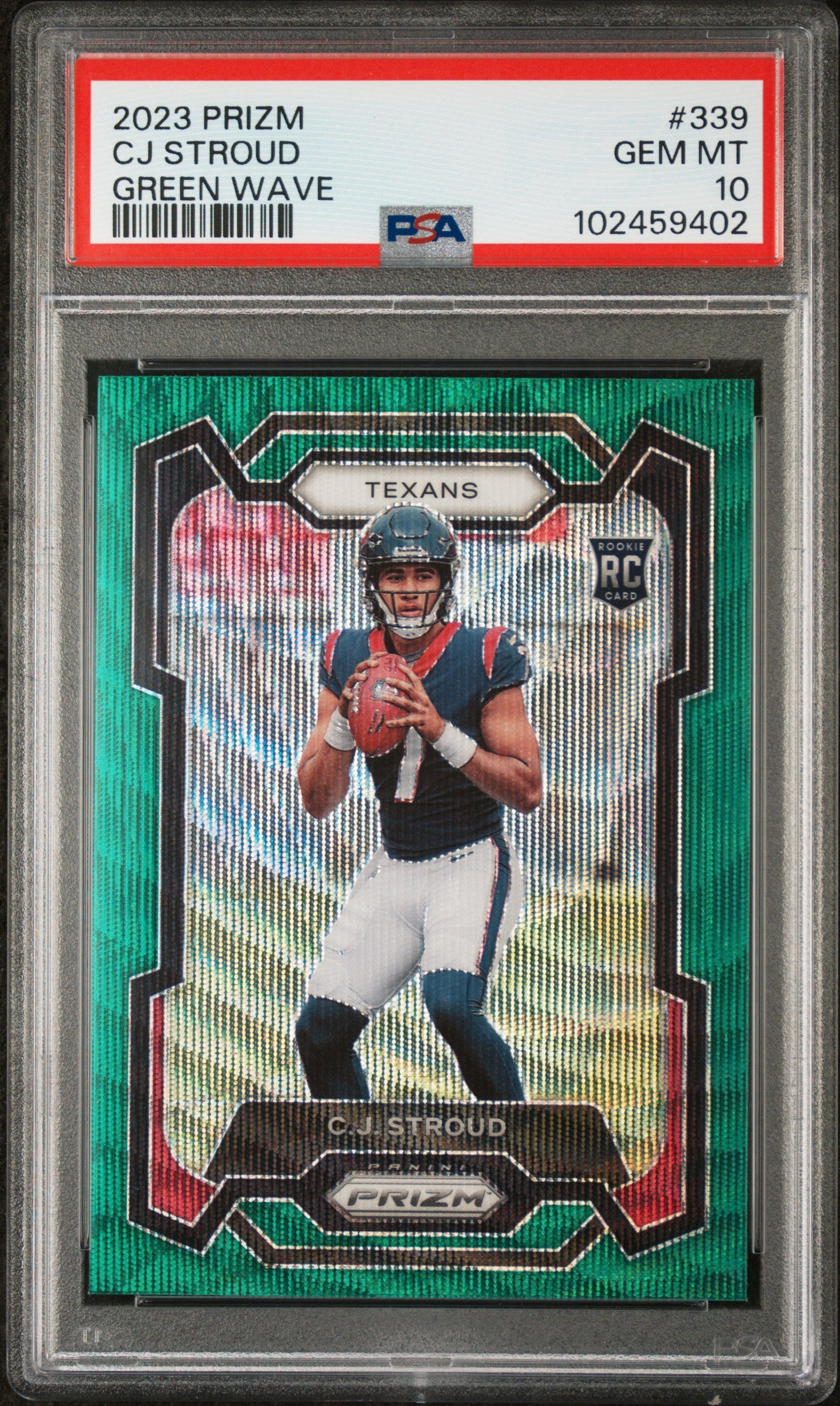 2023 Panini Prizm #339 Cj Stroud Green Wave PSA 10