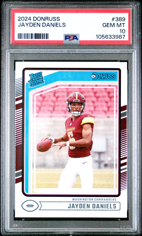 2024 Panini Donruss #389 Jayden Daniels PSA 10