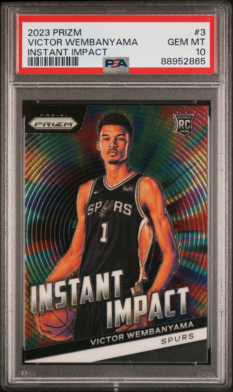 2023 Panini Prizm Instant Impact #3 Victor Wembanyama Instant Impact PSA 10