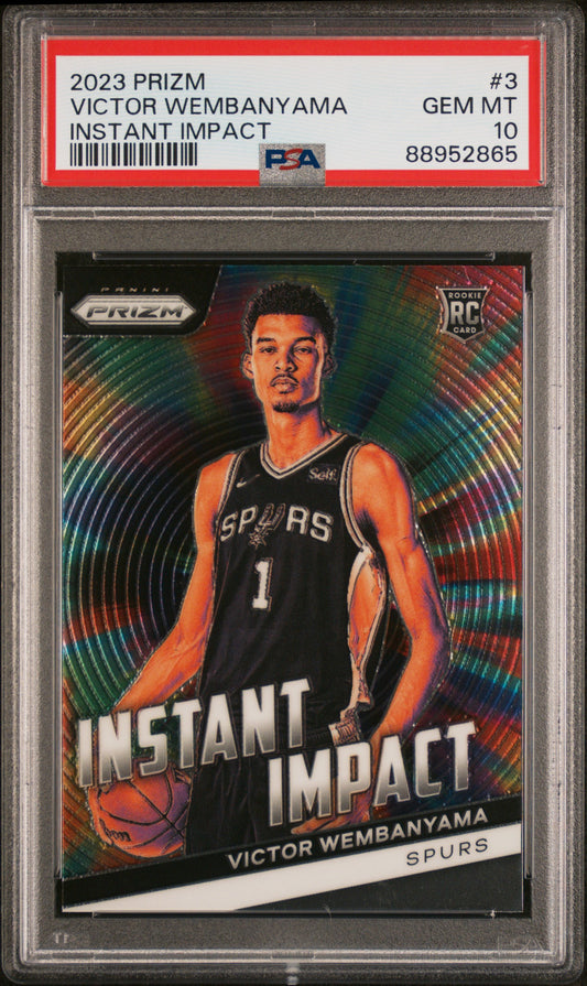 2023 Panini Prizm Instant Impact #3 Victor Wembanyama Instant Impact PSA 10