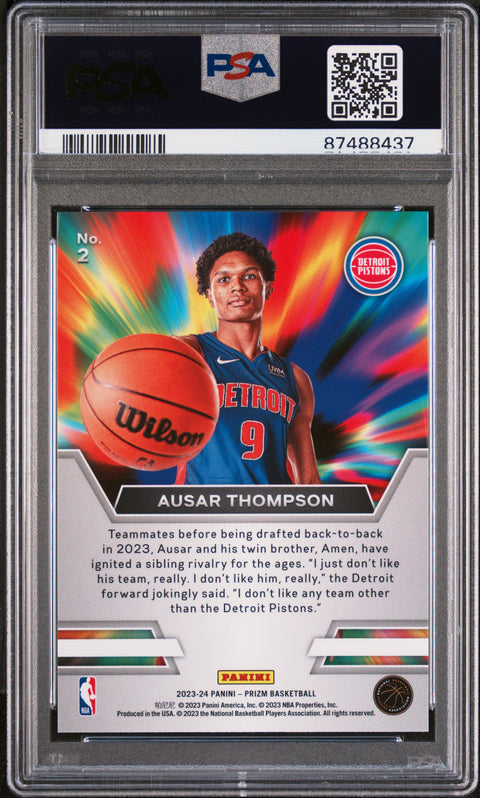 2023 Panini Prizm Instant Impact #2 Ausar Thompson PSA 10