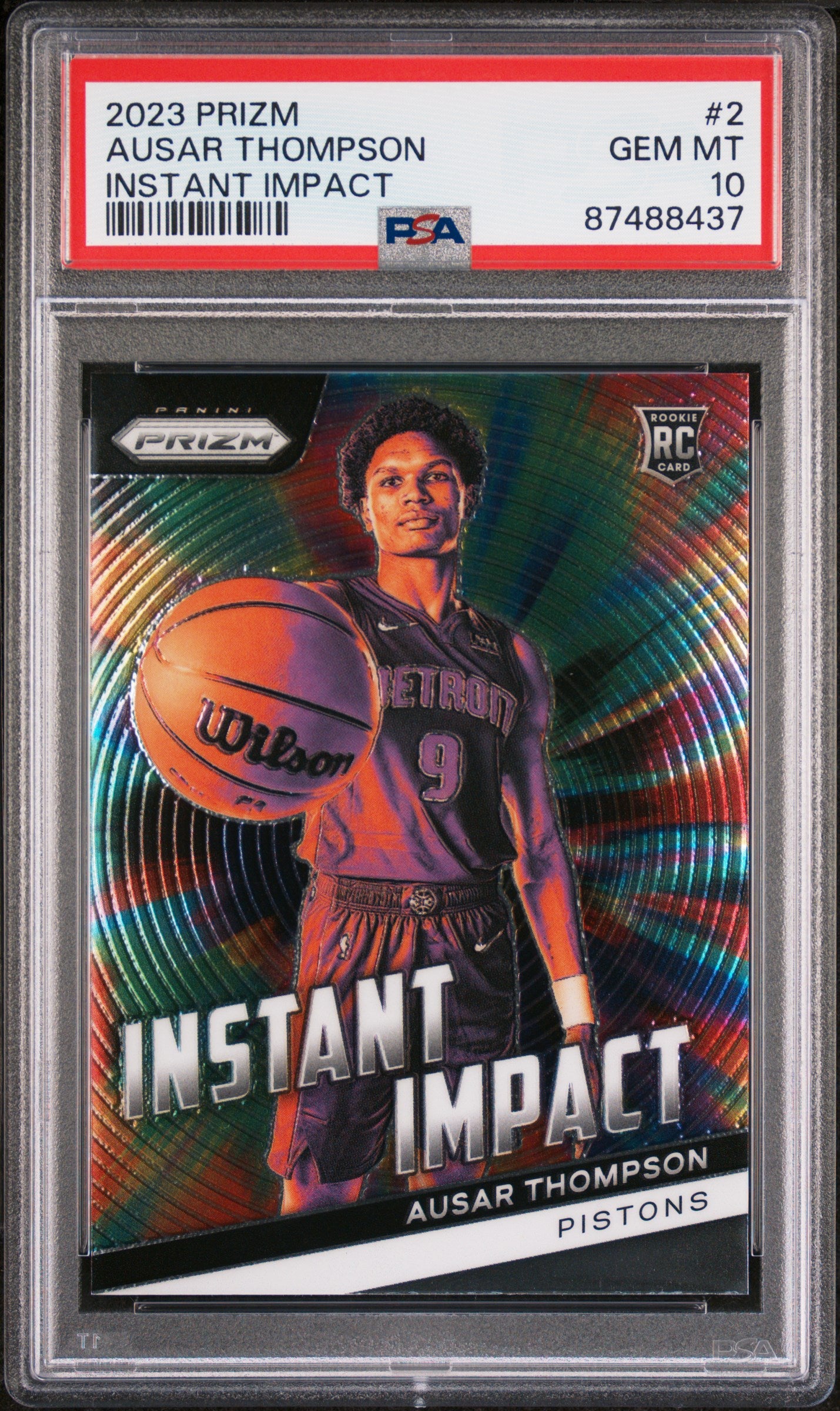 2023 Panini Prizm Instant Impact #2 Ausar Thompson PSA 10