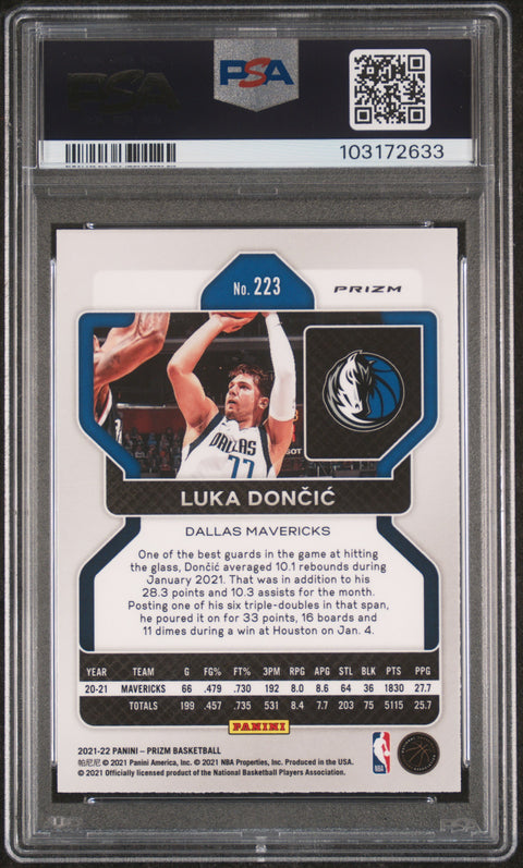 2021 Panini Prizm Factory Set #223 Luka Doncic Factory Set PSA 10