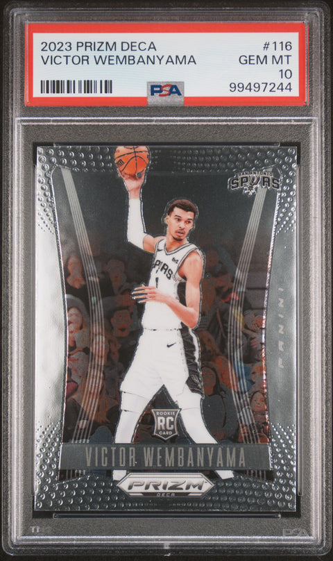 2023 Panini Prizm Deca #116 Victor Wembanyama PSA 10