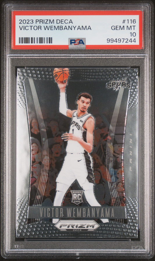 2023 Panini Prizm Deca #116 Victor Wembanyama PSA 10