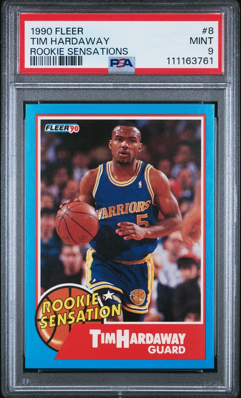 1990 Fleer Rookie Sensations #8 Tim Hardaway Rookie Sensations PSA 9