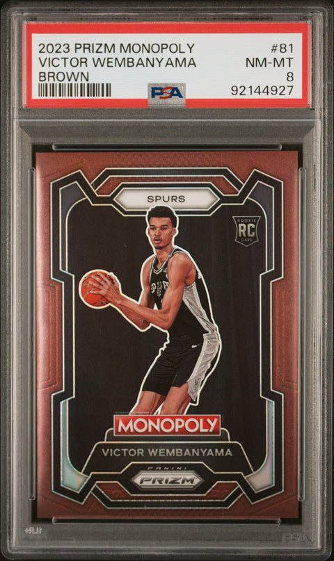 2023 Panini Prizm Monopoly #81 Victor Wembanyama Brown PSA 8