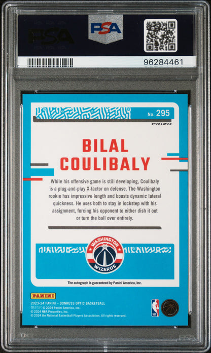 2023 Panini Donruss Optic #295 Bilal Coulibaly Signature-Fast Break PSA 10