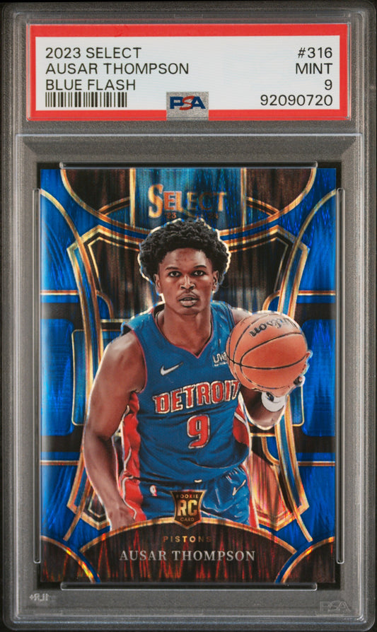 2023 Panini Select #316 Ausar Thompson Blue Flash PSA 9
