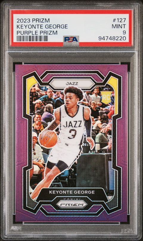 2023 Panini Prizm #127 Keyonte George Purple Prizm PSA 9