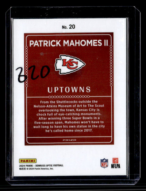 2024 Donruss Optic #20 Patrick Mahomes II Uptowns