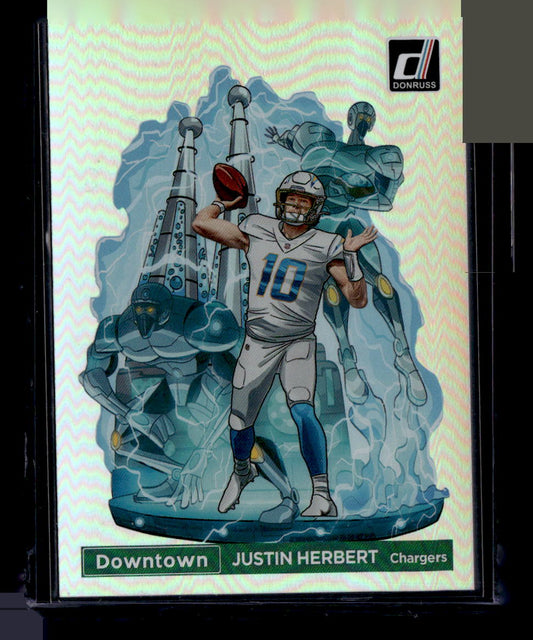 2022 Donruss #DT-JH Justin Herbert Downtown