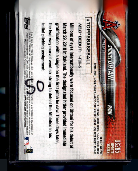 2018 Topps Update #US285 Shohei Ohtani