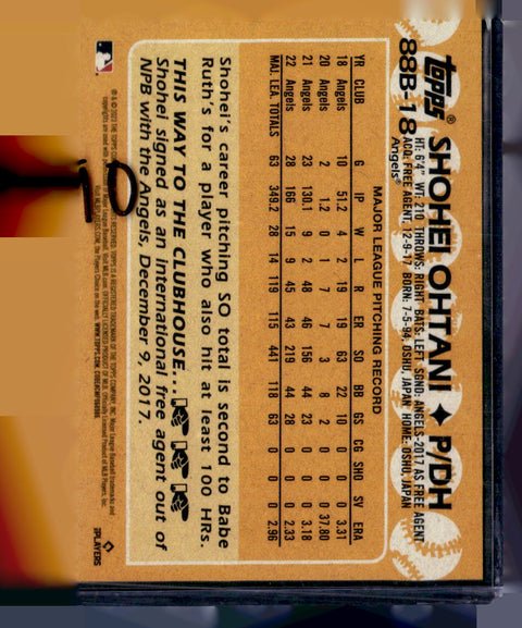 2023 Topps #88B-18 Shohei Ohtani Cherry Blossoms