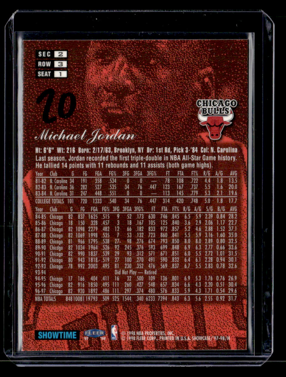 1997-98 Flair Showcase #1 Michael Jordan