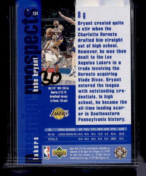 1996-97 SP #134 Kobe Bryant