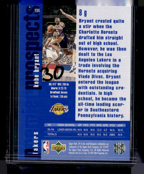 1996-97 SP #134 Kobe Bryant