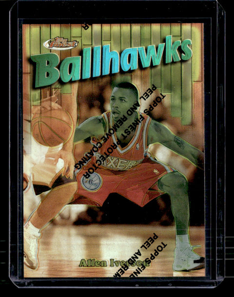 1996-97 Topps Finest #57 Allen Iverson Ballhawks Refractor