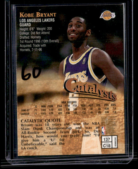 1997-98 Finest #137 Kobe Bryant Catalyst