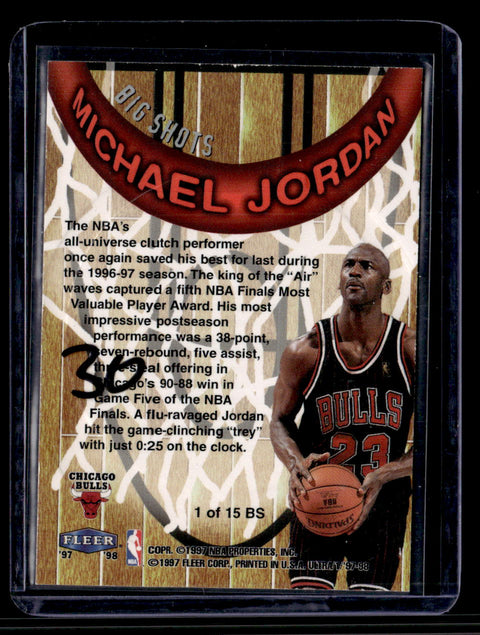 1997-98 Ultra #1 BS Michael Jordan Big Shots
