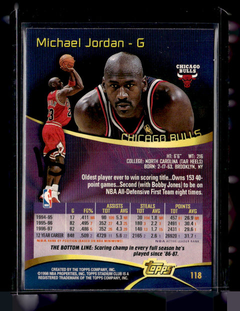 1997-98 Stadium Club #118 Michael Jordan Members Only II
