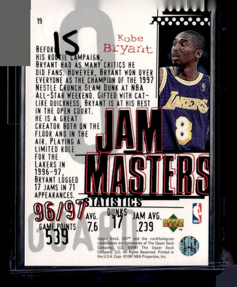 1996-97 Upper Deck #19 Kobe Bryant Jam Masters