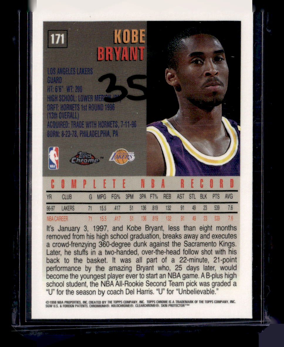1997-98 Topps Chrome #171 Kobe Bryant