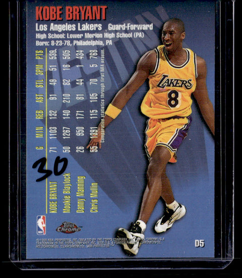 1997-98 Topps Chrome #D5 Kobe Bryant Destiny