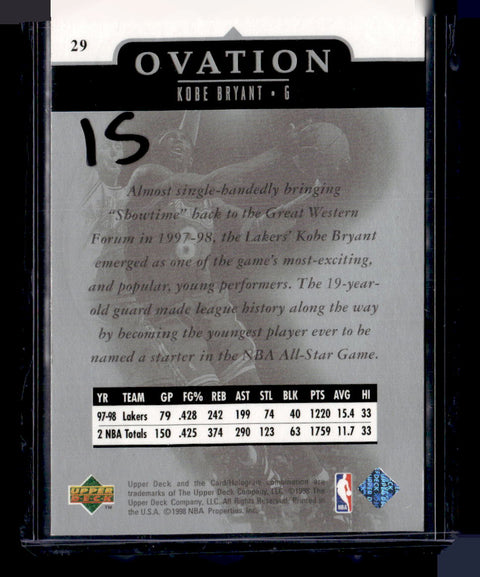 1997-19 Upper Deck Kobe Bryant Ovation