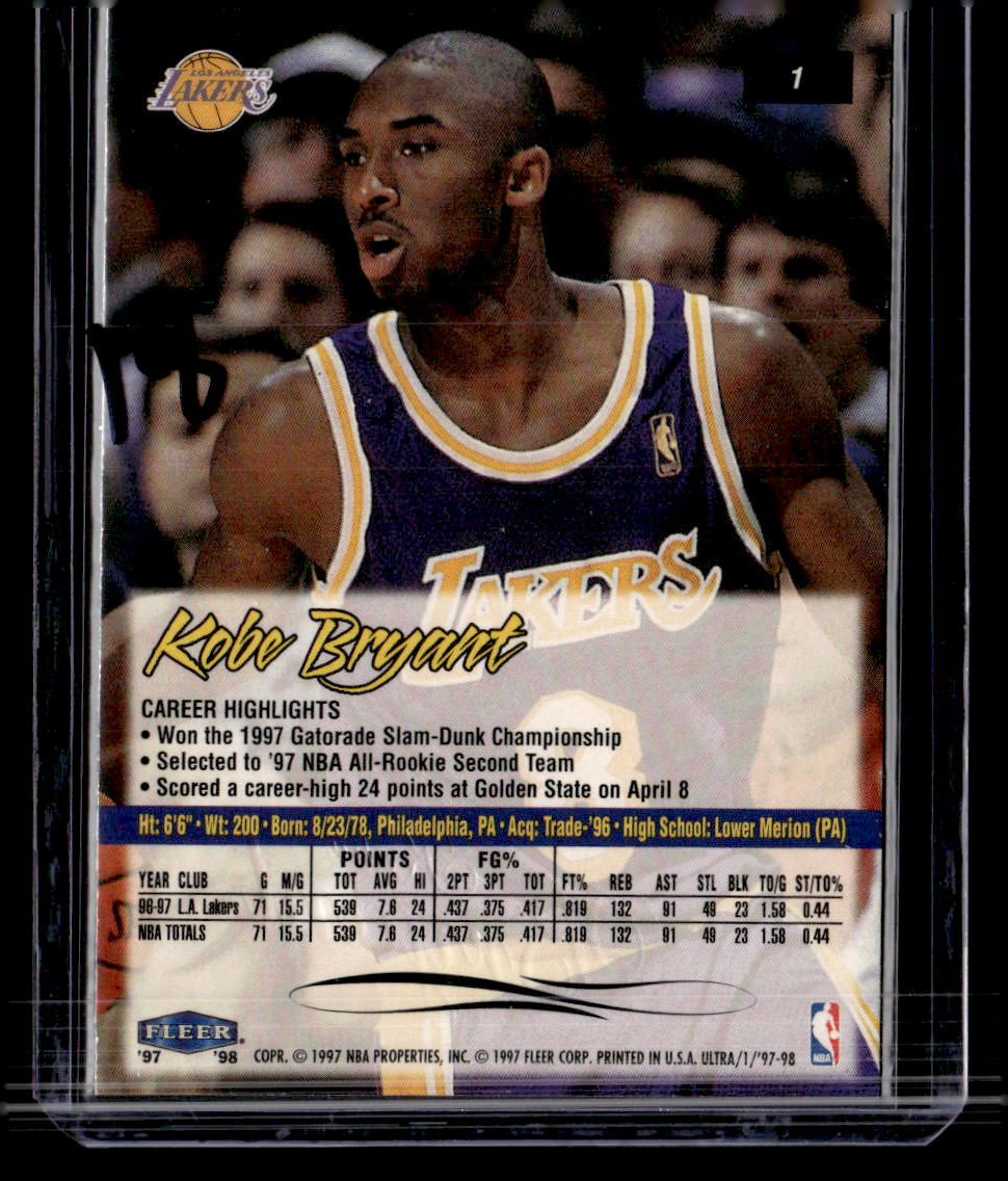 1997-98 Ultra #1 Kobe Bryant