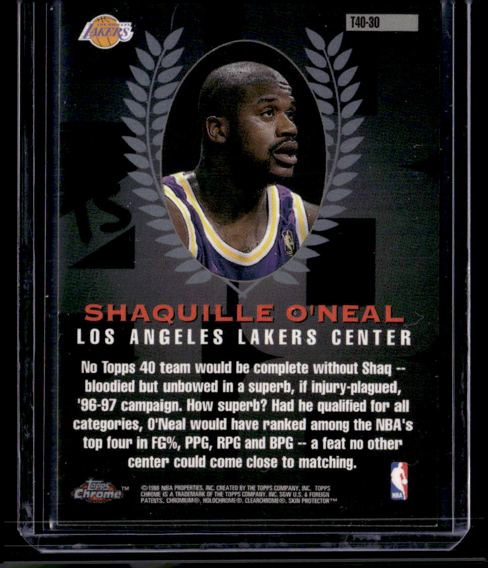 1997-98 Topps Chrome T40-30 Shaquille O'Neal Topps 40
