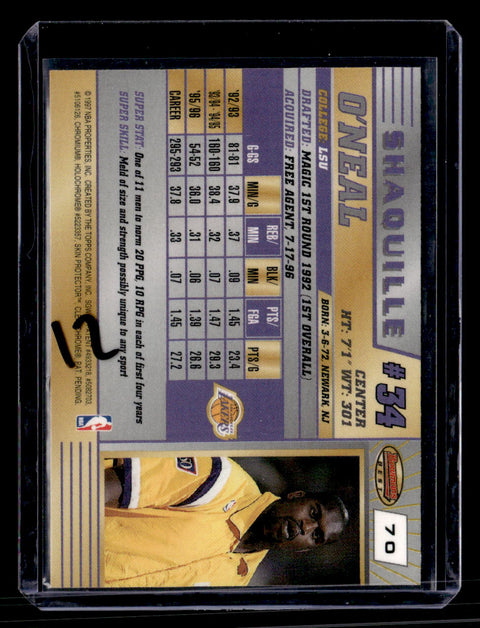 1996-97 Bowman's Best #70 Shaquille O'Neal