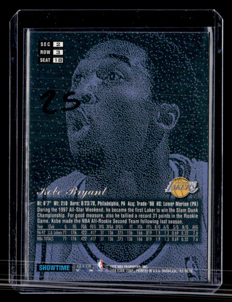 1997-98 Flair Showcase #18 Kobe Bryant