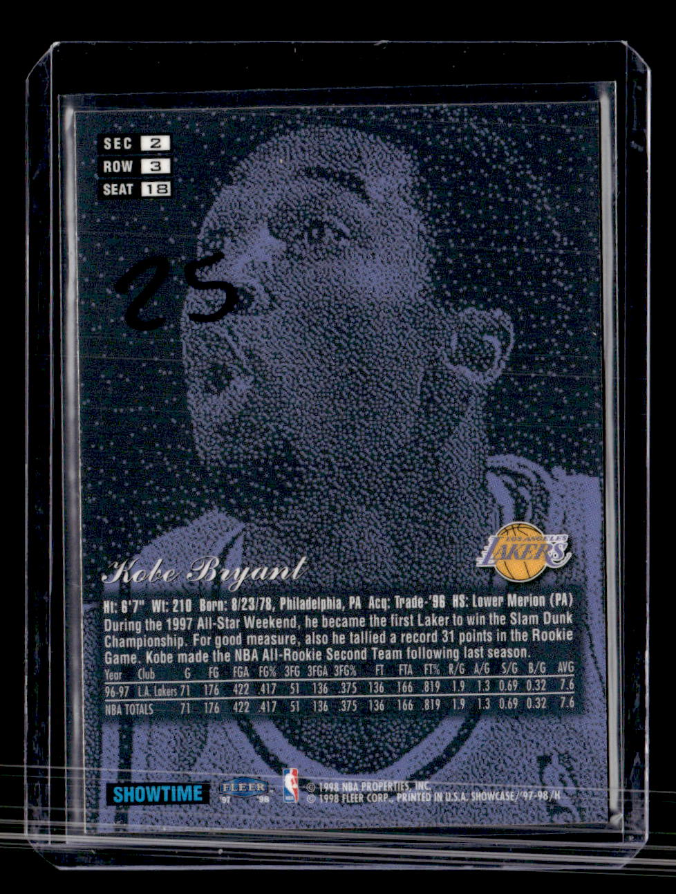 1997-98 Flair Showcase #18 Kobe Bryant
