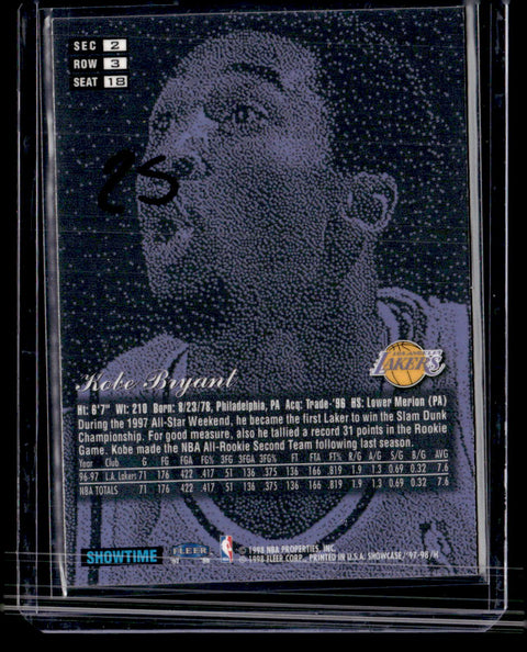 1997-98 Flair Showcase #18 Kobe Bryant