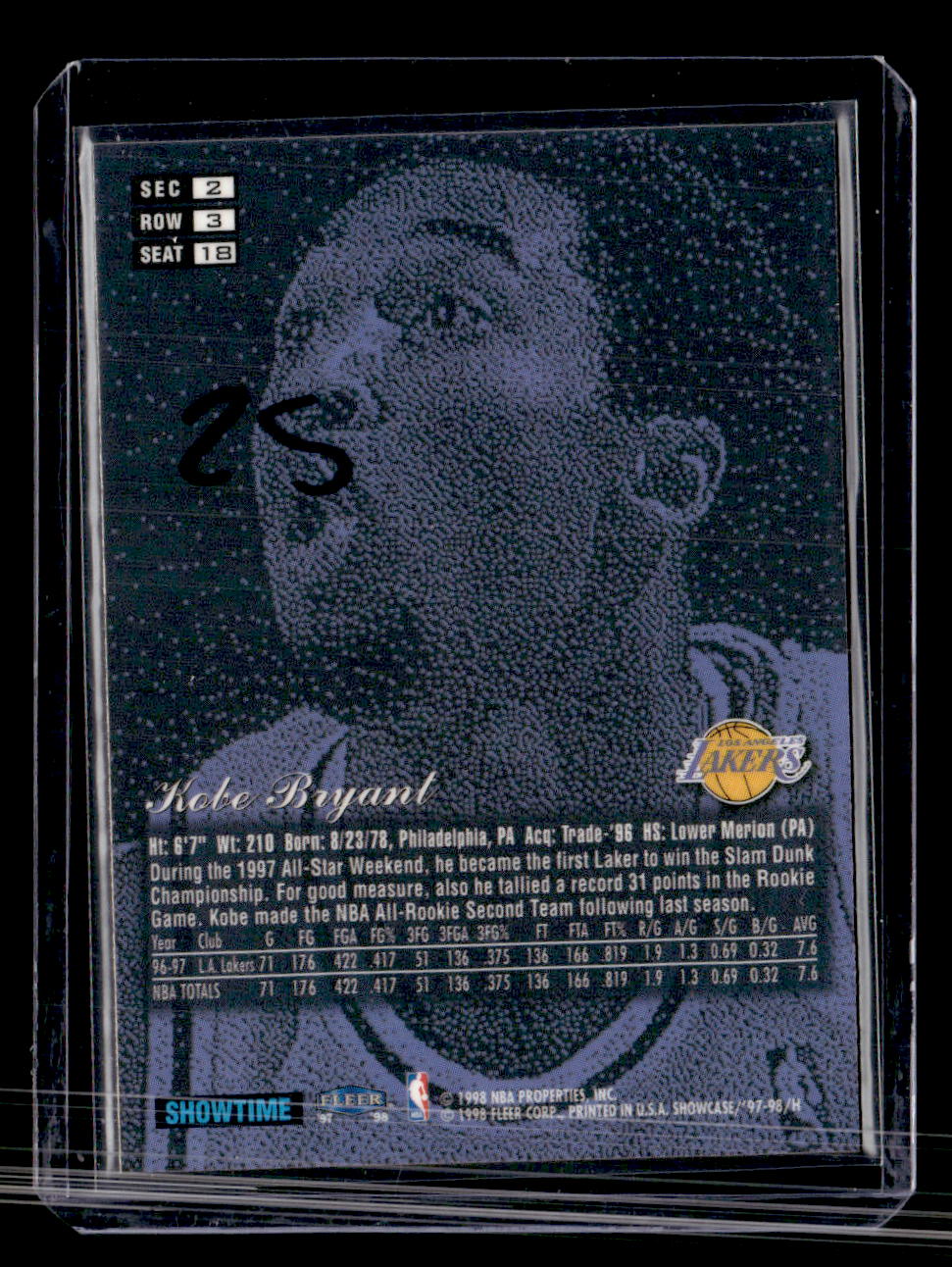 1997-98 Flair Showcase #18 Kobe Bryant