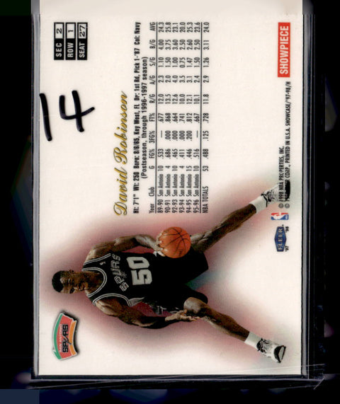 1997-98 Flair Showcase #27 David Robinson Flair Showcase Row 1