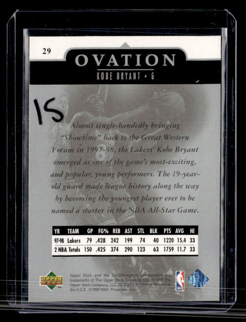 1997-19 Upper Deck Kobe Bryant Ovation