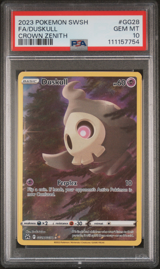 2023 Pokemon Sword And Shield Crown Zenith #GG28 Fa/Duskull Crown Zenith PSA 10